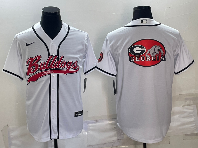 2023 Men Georgia Bulldogs blank white Stitched NCAA Jersey->ncaa teams->NCAA Jersey